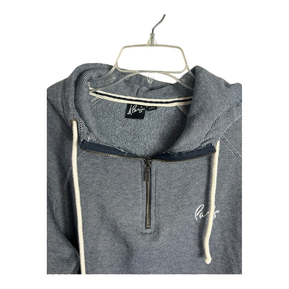 PARIS SWEATSHIRT HOODIE EMBROIDERED HEAVY SIZE LARGE AD32 - Picture 7 of 8